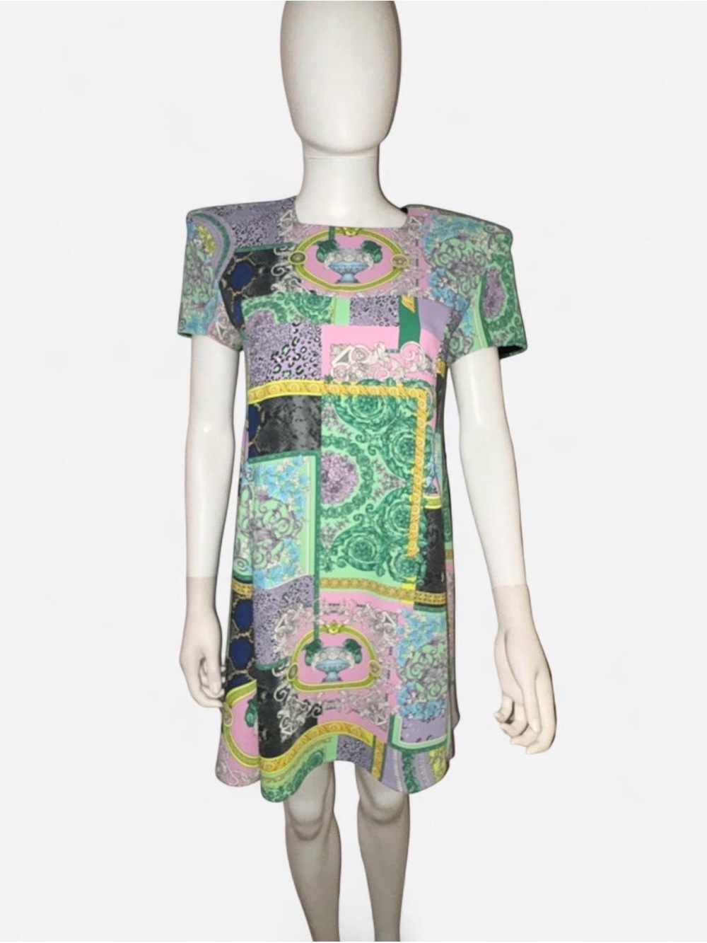 Versace Barocco Patchwork Print Womens dress